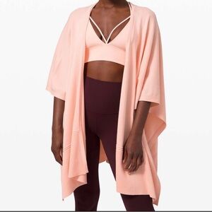 Lululemon Key to Warmth Wrap in Ballet Slipper(peachy pink) 100% cotton OS